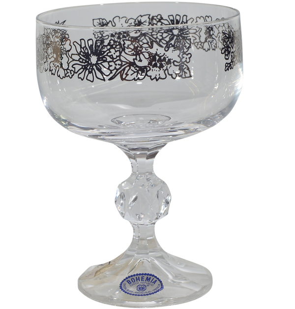 שישיית כוסות קריסטל לקוקטייל או סלט פירות. מבית המותג בוהמיה (Bohemia)