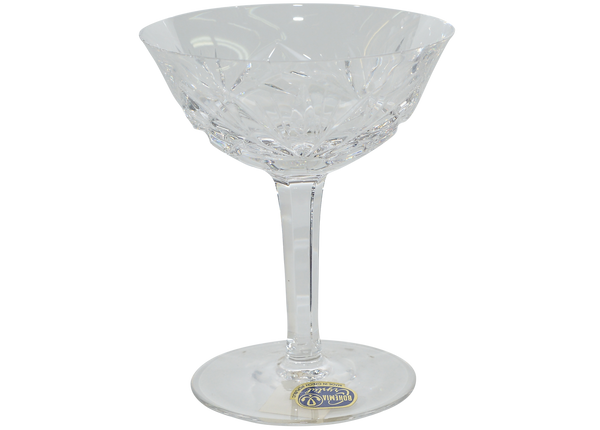 שישיית כוסות קריסטל לליקר/קוקטייל. חריטת יד. מבית המותג בוהמיה (Bohemia). תוצרת צ'כיה