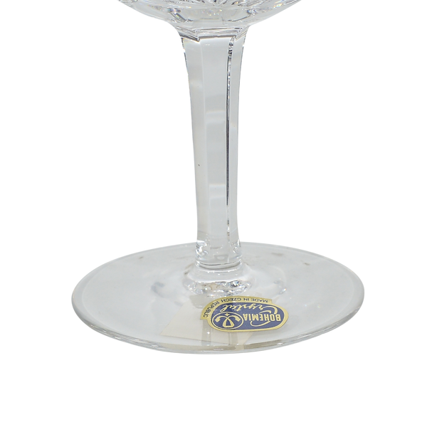 שישיית כוסות קריסטל לליקר/קוקטייל. חריטת יד. מבית המותג בוהמיה (Bohemia). תוצרת צ'כיה