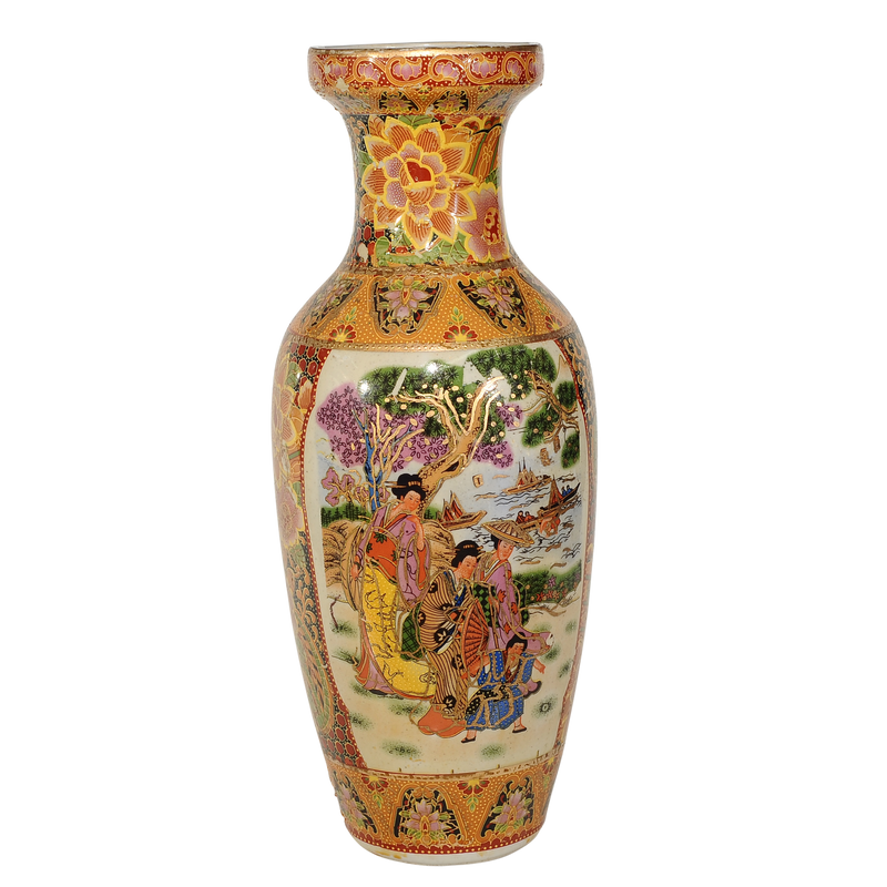 אגרטל גבוה מסוג פורצלן (חרסינה). סגנון אסייתי