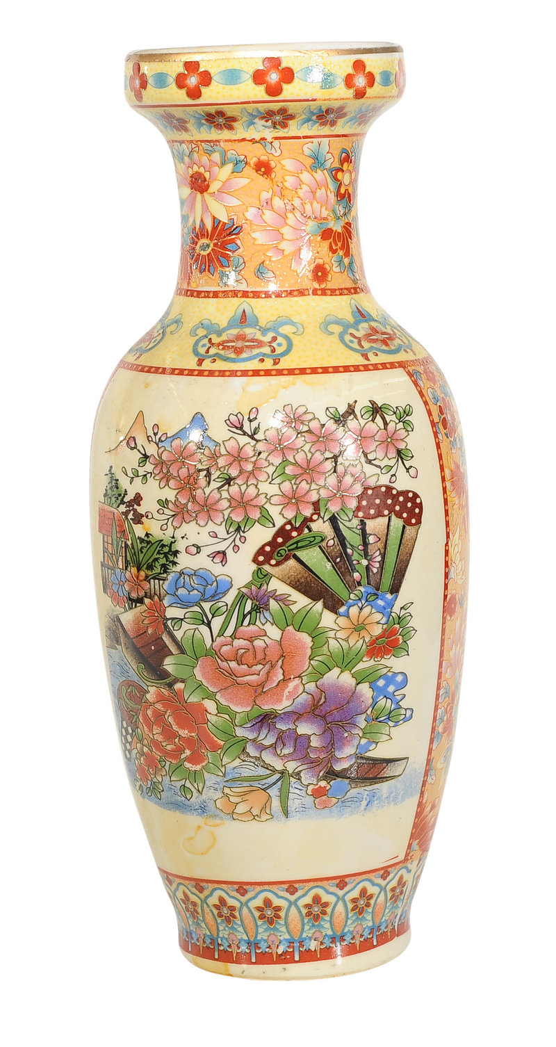 אגרטל גבוה מסוג פורצלן (חרסינה). סגנון אסייתי